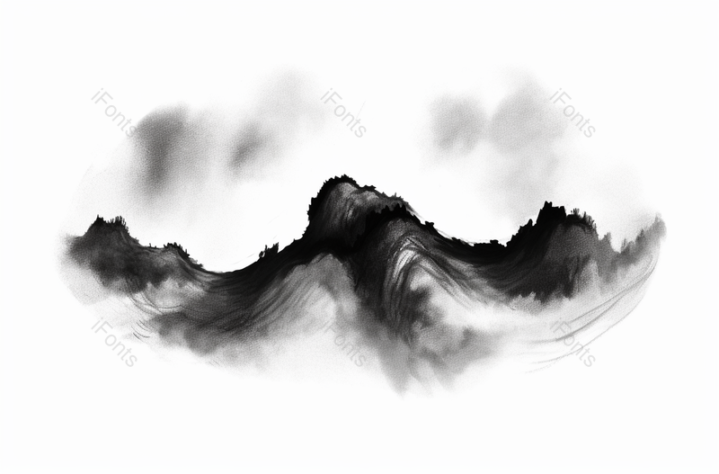 一笔成型山行创意水墨画背景,插画/手绘图,插画/手绘图库,插画/手绘图下载,插画/手绘